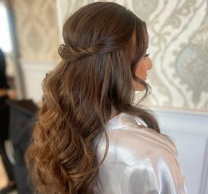 Twisted Half up Half down Soft Wave Hair Stylist Long Island